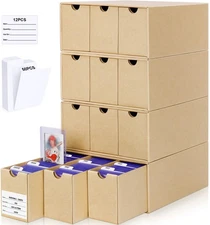 Leyzan Card Storage Box for Toploader, 12 • 600 Count Cardboard Trading Card ...