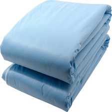 2 Pack - 100 Cotton Large Size 36 x 52 Inch, White With Blue Backing