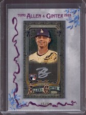 RIVER RYAN 2025 Topps Allen & Ginter X Mini Framed Rookie RC Autograph Auto #/50