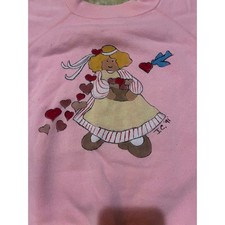 Vintage 1991 Pink Pannill Hearts Graphic Sweatshirt L
