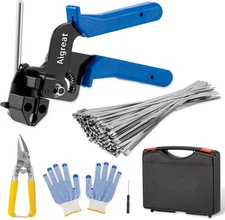 Kit Pistola Cinchos Acero Inoxidable Herramienta Corte y Tensión Taller Auto PRO