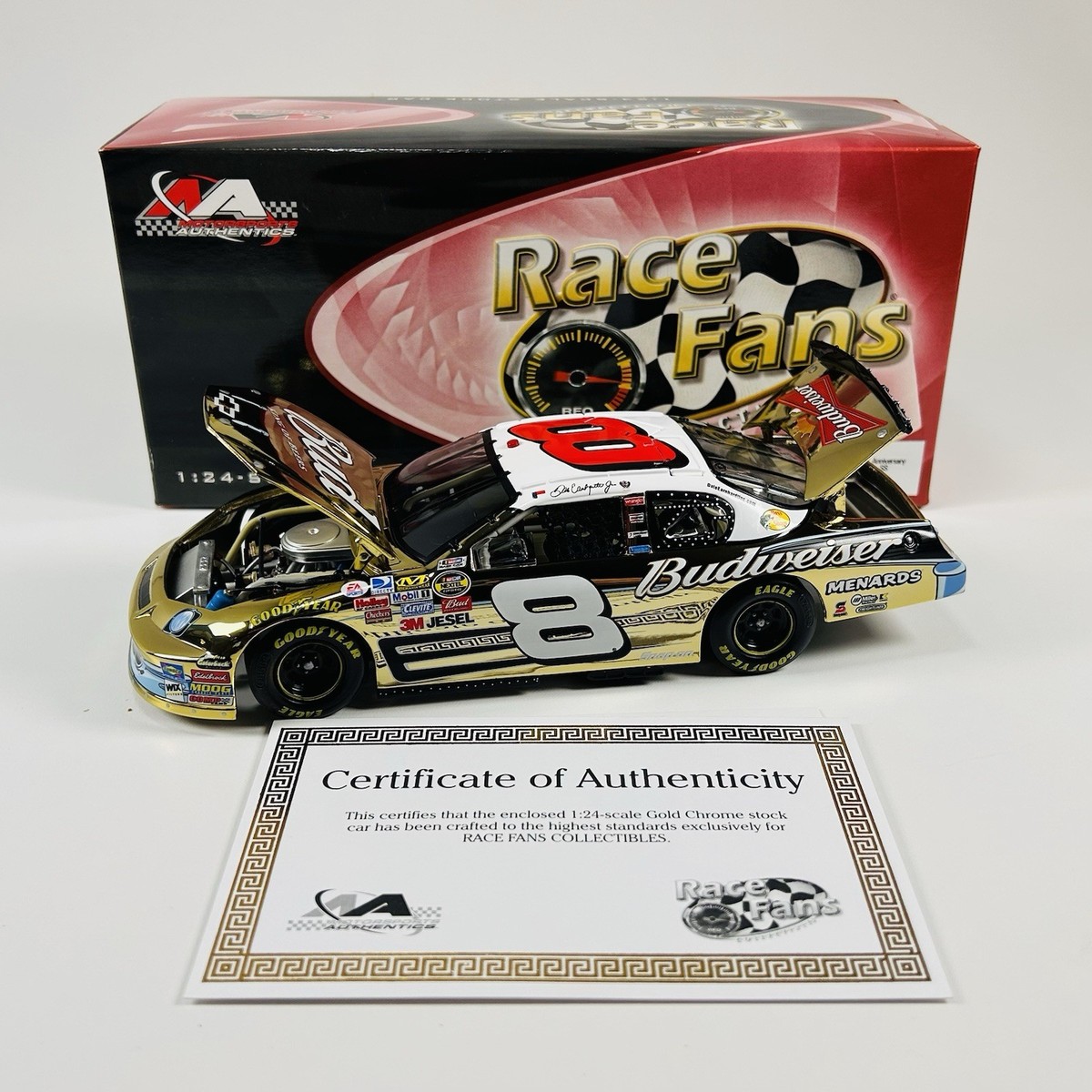 2007 Dale Earnhardt Jr. Budweiser '57 Chevy Gold Chrome 1/24 Race