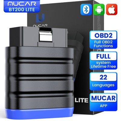 MUCAR BT200 LITE OBD2 BT Diagnostic Code Tool Automotive Scanner AUTO VIN 2026