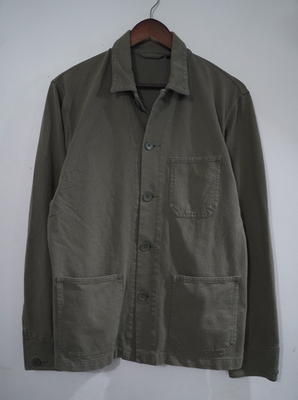 #ad #ad Uniqlo Size Small Chore Jacket Olive Button Front Cotton Stretch Workwear Men $36.00