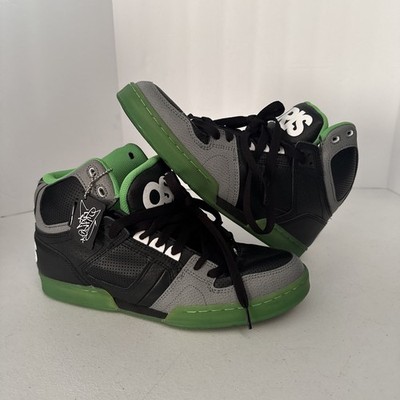 Vintage Osiris NYC 83 Green Black Grey Bronx Rare Y2K Skate Hi Men s Size 12