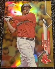 Topps 2020 Chrome Rafael Devers #93 Boston Red Sox Serial Numbered 32/50