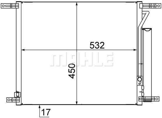 MAHLE AC 707 000S CONDENSER AIR CONDITIONING