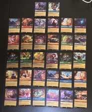 DISNEY LORCANA TCG Wilds Unknown Lot Of 32 COLD FOIL Cards Varying Rarities