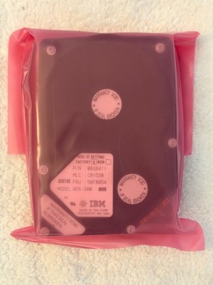 IBM 80MB SCSI Hard Drive WDS-380 - Factory Sealed NOS - FRU 56F8854