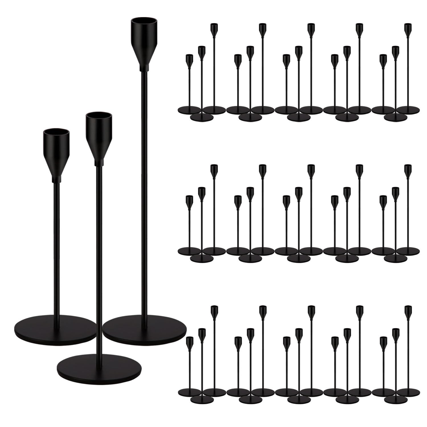 S Taper Tall Metal 13 Inches, Black