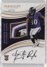 2016 Panini Immaculate Rookie Gold 10/25 Kenneth Dixon #116 Patch Auto 5w7