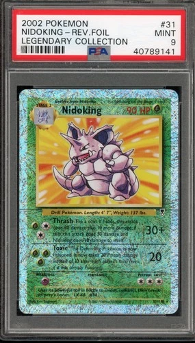 Pokemon Nidoking Legendary Coll. Reverse Holo Rare #31 PSA 9 Mint