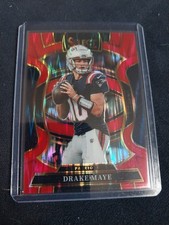 2025 Panini Select - Concourse Drake Maye #80 Black & Red Shock Prizm /249