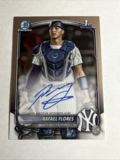 2025 1st Bowman Chrome Rafael Flores Base Auto Autograph RC SP Yankees PackFresh