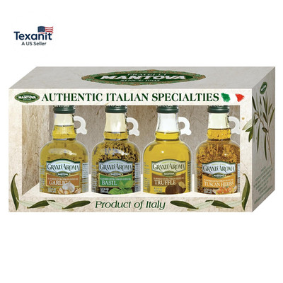 Grand Aroma Flavored Extra Virgin Olive Oils, Variety Gift Set, Made in Italy, C