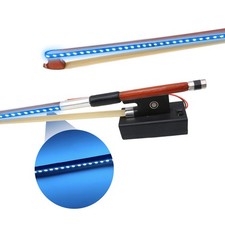 Violin Bow 4/4 With Blue LED Light Brazilwood with Ebony Frog White Horsehair