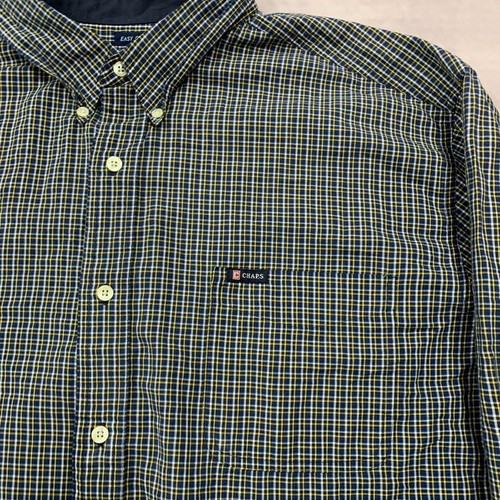 Vintage Chaps Shirt checked patterned long sleeve with chest pocket Men s 2XL - Picture 3 of 5