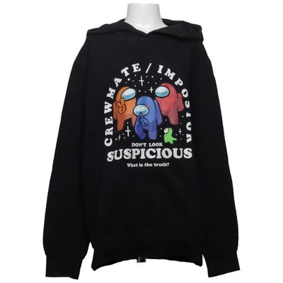 Among US, Kapuzenpullover, Größe: 158/164, Schwarz/Mehrfarbig, Baumwolle #i7b