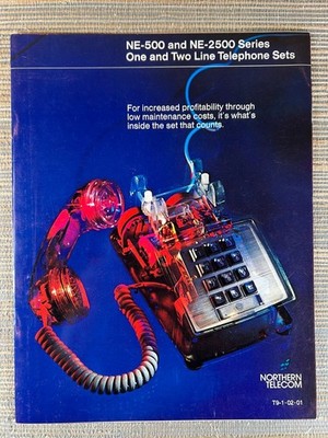Northern Telecom NE-500 NE-2500 1 & 2 Line Telephone Sets Vintage Sales Brochure