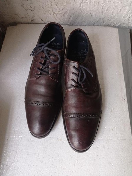 Men Bugatti Heels Burgundy Leather 43