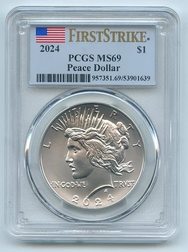 2024 $1 Silver Peace Dollar PCGS MS69 First Strike