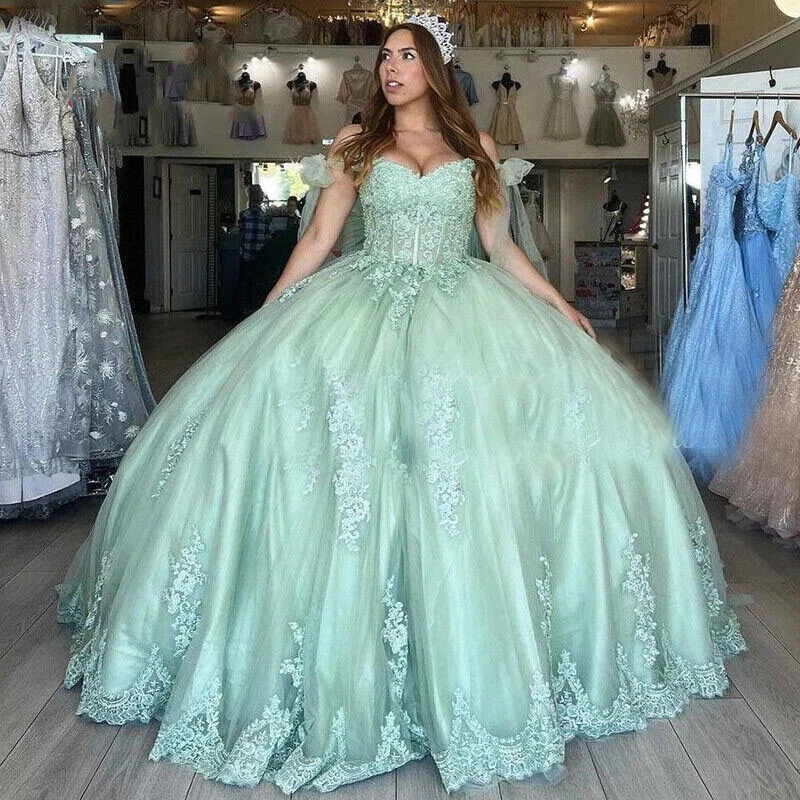 Sweet 15 16 Quinceanera Dresses Ball Gown Off Shoulder Party