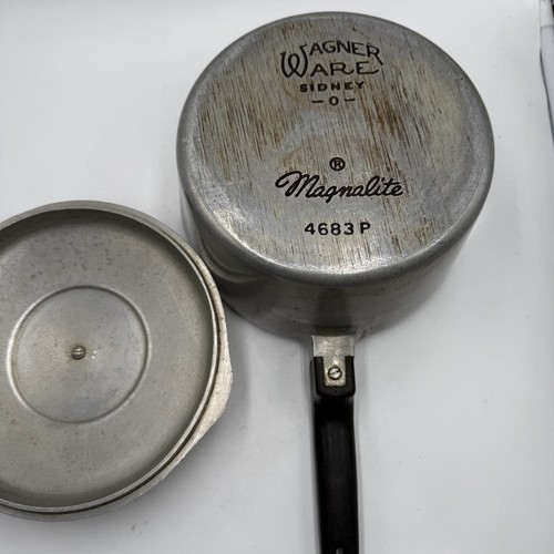 Vintage Wagner Ware 4683-P Sydney -0- Magnalite 3 Quart Sauce Pot + LID USA - Picture 7 of 7