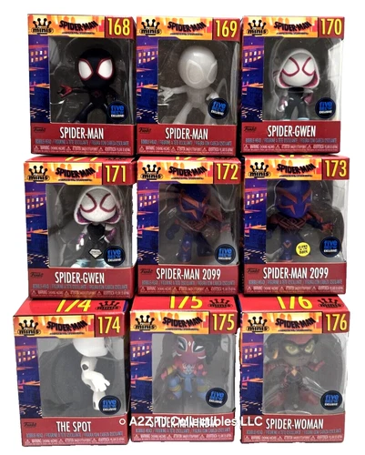 Funko Minis Spider-Man Gwen 2099 GITD Spot India Woman Mini Figure Set of 9 