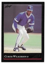 1992 Leaf Baseball Curtis Wilkerson Black Gold Card #387 Kansas City Royals