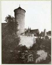 Allemagne, Rothenburg Vintage albumen print.  Tirage albuminé  21x27  Circ