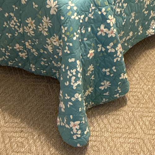 Trapuntino copriletto completo vintage Nettle Creek ricamato mod MCM floreale 98"x110" - Foto 10 di 11