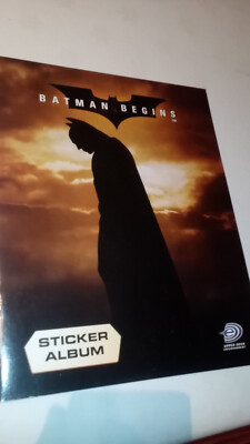 Batman Begins Sticker Album voll geklebt mit allen Stickern, 2005 Upper Deck