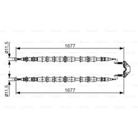 Bosch Handbremsseil Bremsseil Passend FüR Opel Zafira A F75_ 1 987 482 141
