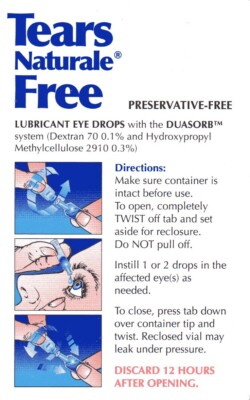 Alcon Tear Naturale Free Lubricant Eye Drops Preservative-Free 32 Vials