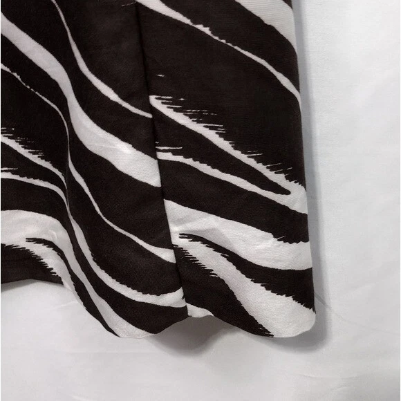 Abito Kate Spade Dorothy Zebra stampa seta cambio donna 4 bianco marrone festa evento