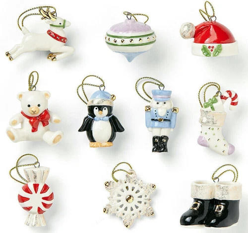 Lenox Christmas Memories 10-Piece Mini Tree Ornament Set