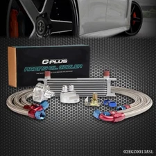 New Universal 10 Row 10AN Aluminum Engine Oil Cooler + Filter Relocation Kit