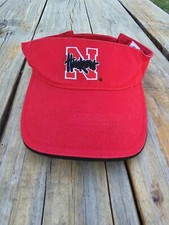 Nebraska Cornhuskers Red Adjustable Visor Hat One Size