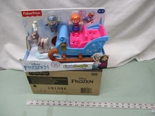 Fisher Price Little People Disney Frozen Kristoff's Sleigh Light Sven Anna Pick 