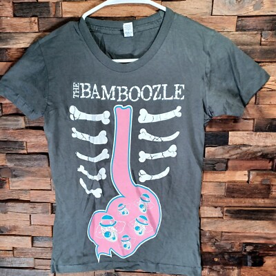 The Bamboozle Womens S  Band Tee  Grey - Rare