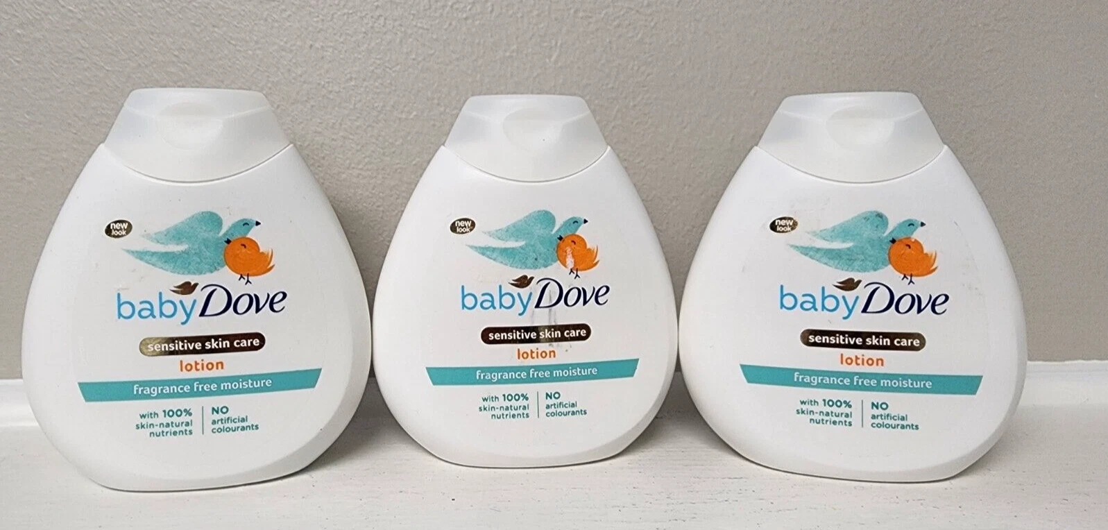 baby Dove sensitive skin care lotion fragrance free 3 x 6.76 ozs