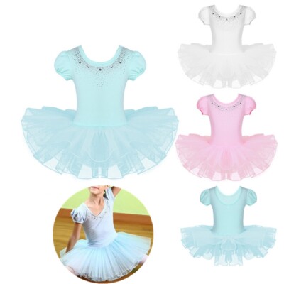 Kurzarm Ballett Trikot "Betty" Mit Chiffon Rock, Schwarz