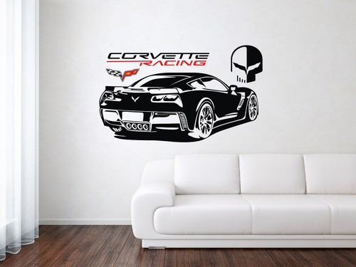 Chevrolet Corvette Z06/ZR1 Rennsport Rücken Auto Wandtattoo Kunst Wandbild Aufkleber - Bild 1 von 2