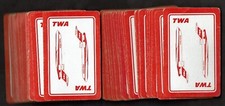 Jeu de cartes à jouer vintage TWA / TRANS WORLD AIRLINES