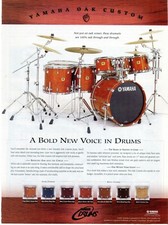 Pubblicità Stampa 2002 di Yamaha Oak Kit Batteria Personalizzata