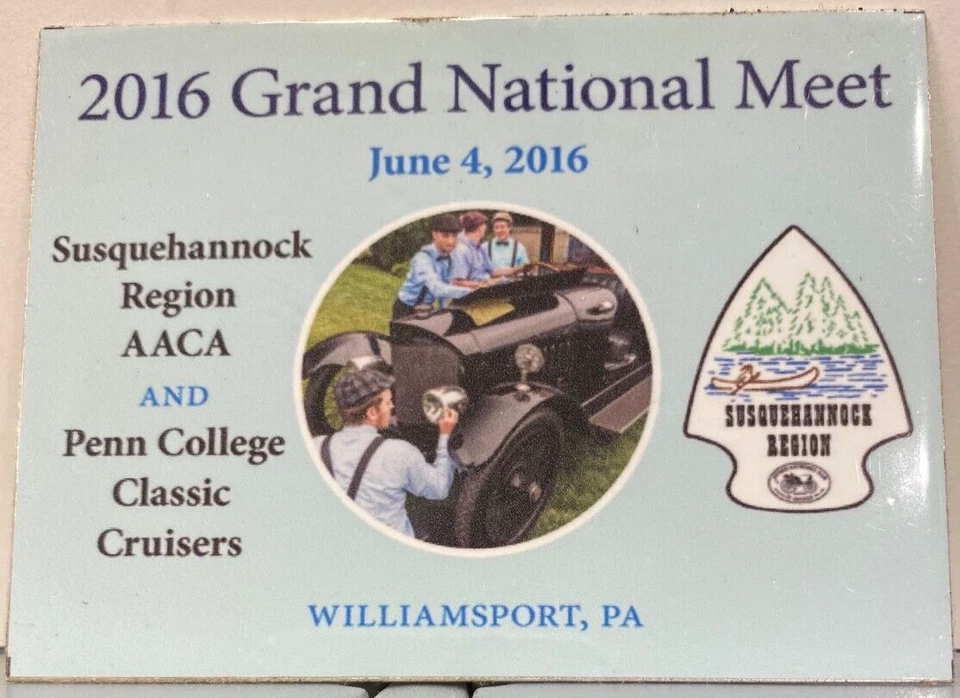 2016 Penn College Classic Cruisers Williamsport Susquehannock Pennsylvania Plate - Image 2 of 3