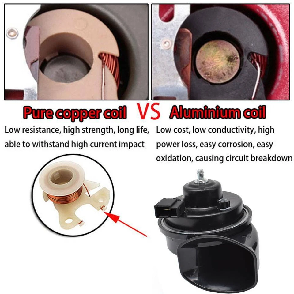 12V125db Waterproof Snail Horn For Toyota Camry Tacoma RAV4 Corolla Highlander - Image 4 of 4