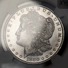 1880-S 0/9 $1 Morgan Silver Dollar - Hot 50 VAM-11 Overdate - NGC MS 64 - X4193