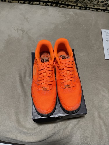 Size 11 - Nike Lunar Air Force 1 Fuse Bhm Orange/Brown Halloween Black History - Picture 11 of 17