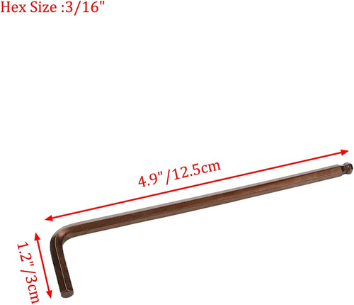 3/16" Hex Key Wrench L Shaped Ball End Allen Wrench -10Pcs - Picture 2 of 12
